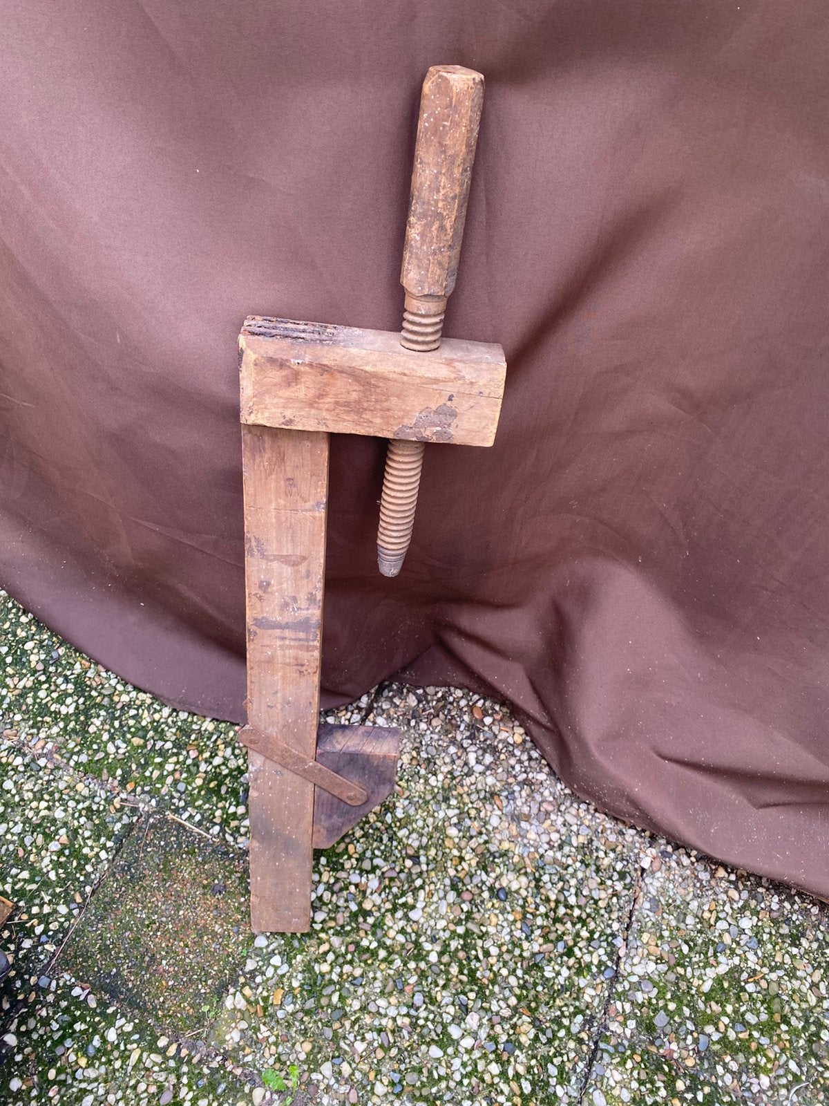 Antieke houten lijmklem, Antiek en Kunst, Ophalen of Verzenden