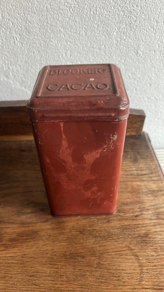 Blik Blooker’s Cacao, Verzamelen, Blikken, Gebruikt, Overige, Overige merken, Ophalen of Verzenden