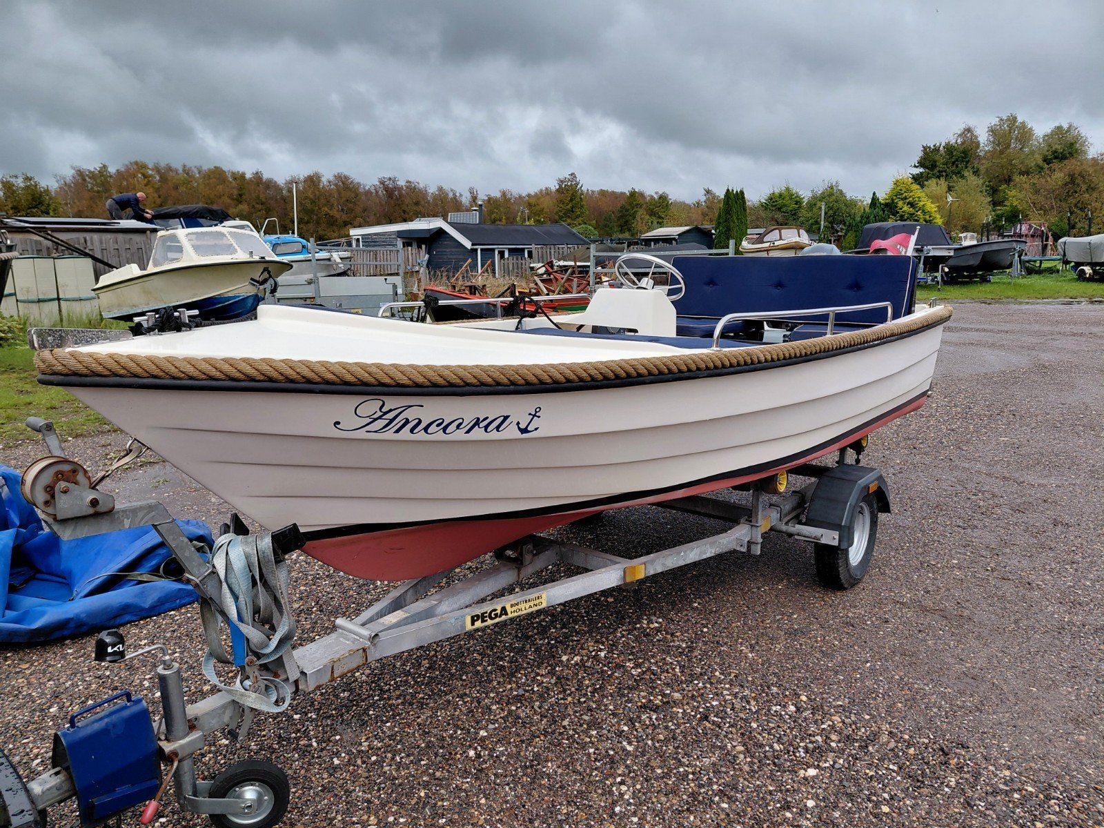 Texas 425 met Yamaha 15pk 4-takt en trailer, Ophalen, Gebruikt, 15 pk, Anker