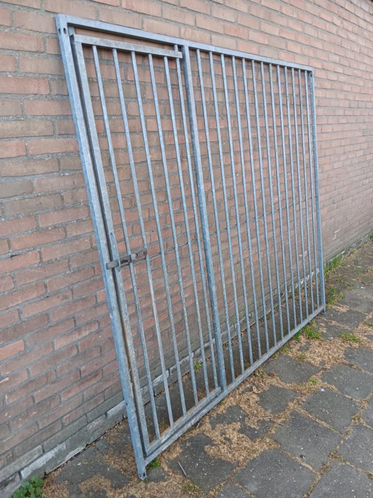 Gegalvaniseerde Kenneldeel Maat 184 cm hoog x 199 cm breed., Dieren en Toebehoren, Hondenhokken, Hondenkennel, 100 cm of meer