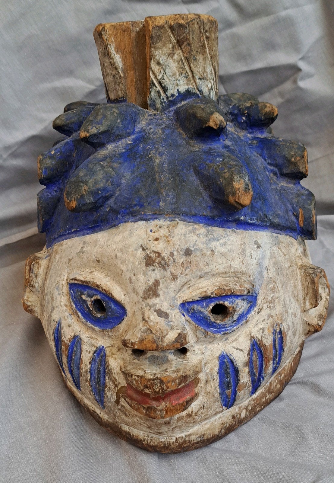 Uniek Afrikaans Masker, Hout, Afrika, Masker, Ophalen of Verzenden