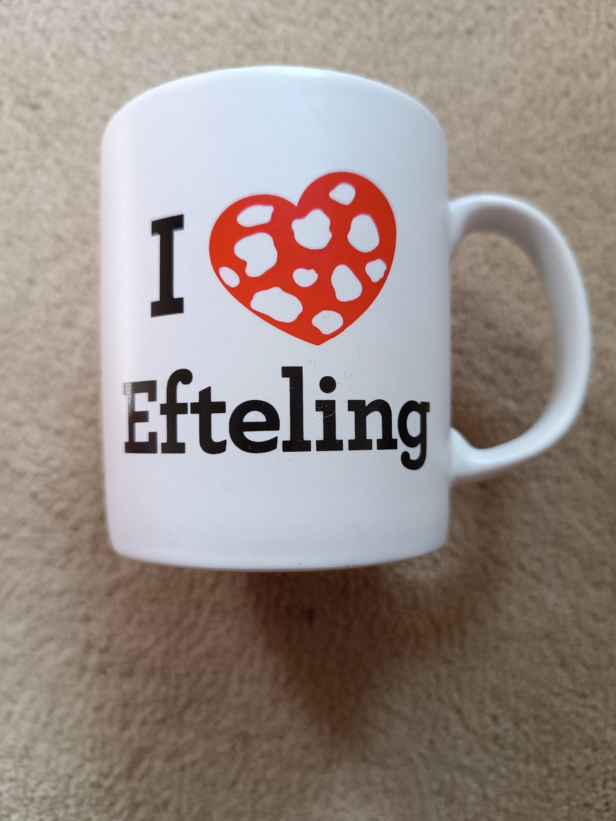 Efteling mok 'I love Efteling' - Zo goed als nieuw, Ophalen of Verzenden, Zo goed als nieuw, Gebruiksvoorwerp