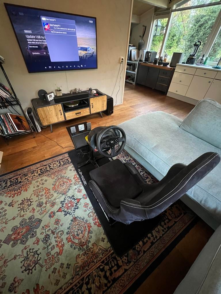 Thrustmaster T300RS GT + Playseat+mat – complete simrace set, Ophalen, Zo goed als nieuw, Playseat of Racestoel