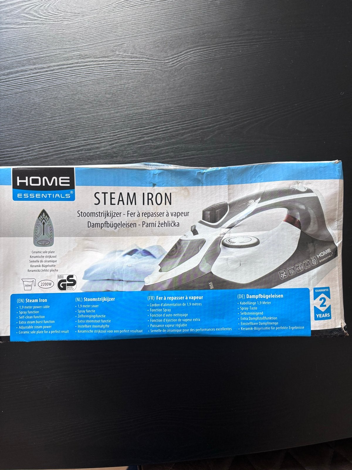 Home Essentials Stoomstrijkijzer - Nieuw in doos, Ophalen, Nieuw, Strijkijzer met snoer