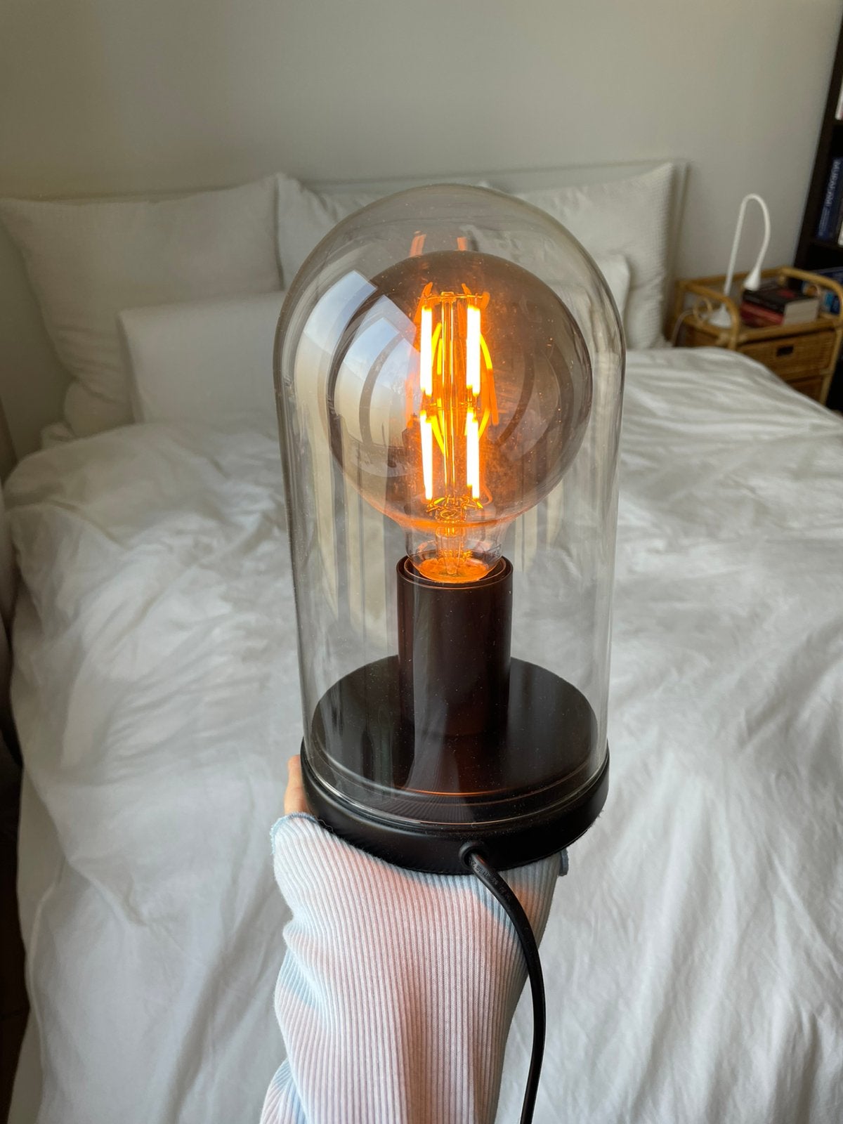 Roppuden Tafellamp Ikea met lichtbron, Huis en Inrichting, Lampen | Tafellampen, Ophalen, Zo goed als nieuw, Minder dan 50 cm