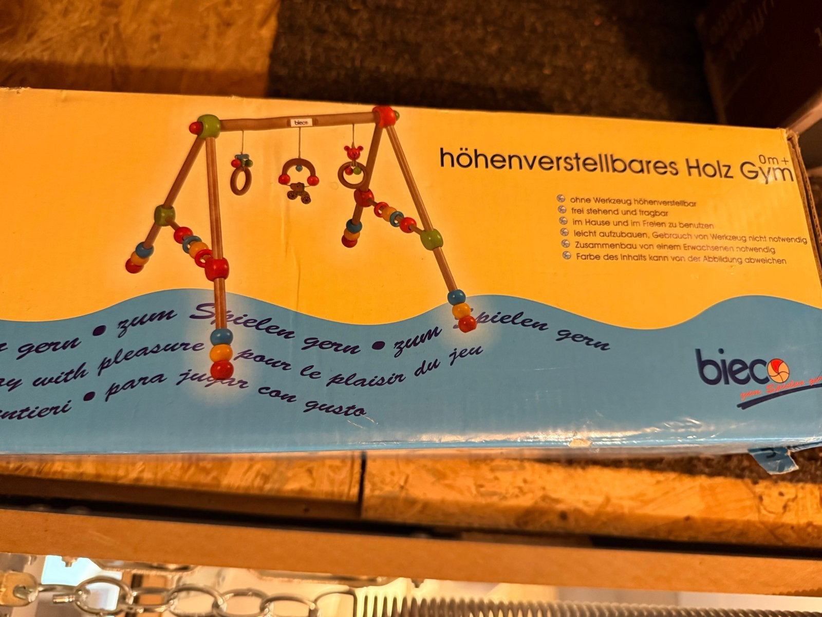 Bieco Verstelbare Houten Babygym, Kinderen en Baby's, Speelgoed | Babyspeelgoed, Ophalen, Nieuw, Babygym