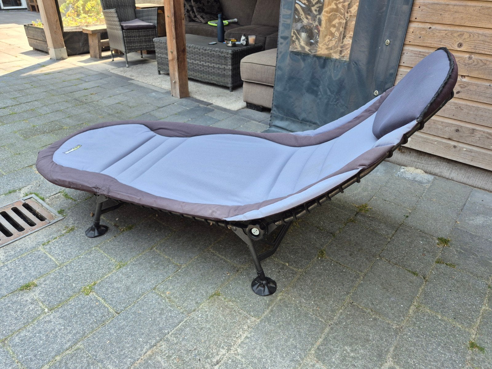 Comfortabele opvouwbare camping ligstoel, Caravans en Kamperen, Ophalen, Gebruikt, Campingstoel