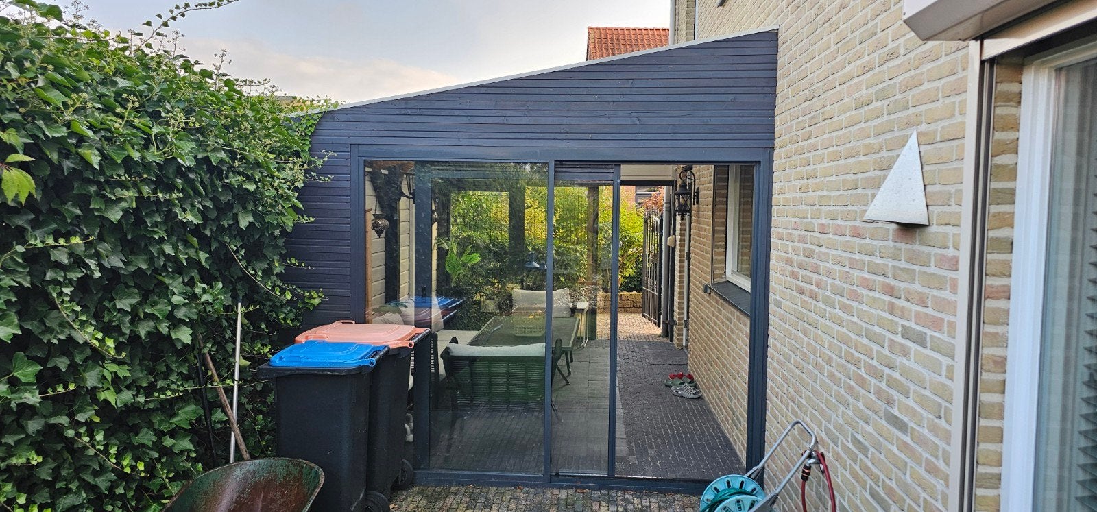 Veranda met Glazen Schuif en vaste wanden, Ophalen, Gebruikt, Veranda