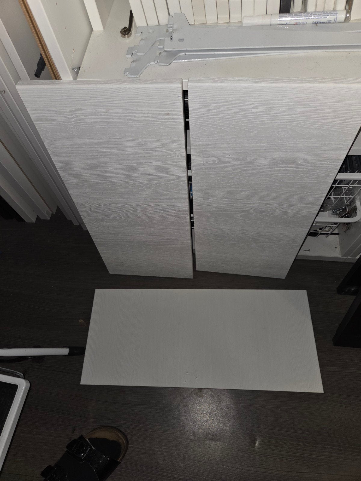 TIMMERVIKEN Ladefront zwart en wit 60x26 cm, Ophalen, Gebruikt