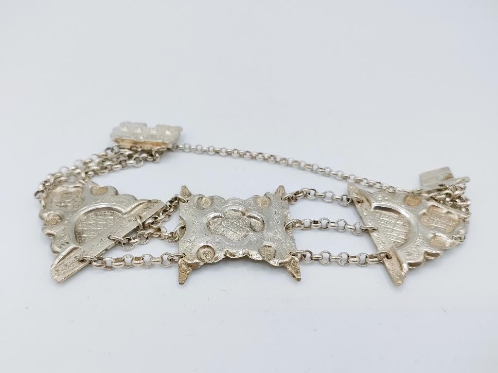 Zilveren bijbelslot armband, Schoonhoven, 1888, Verzenden, Zilver, Armband