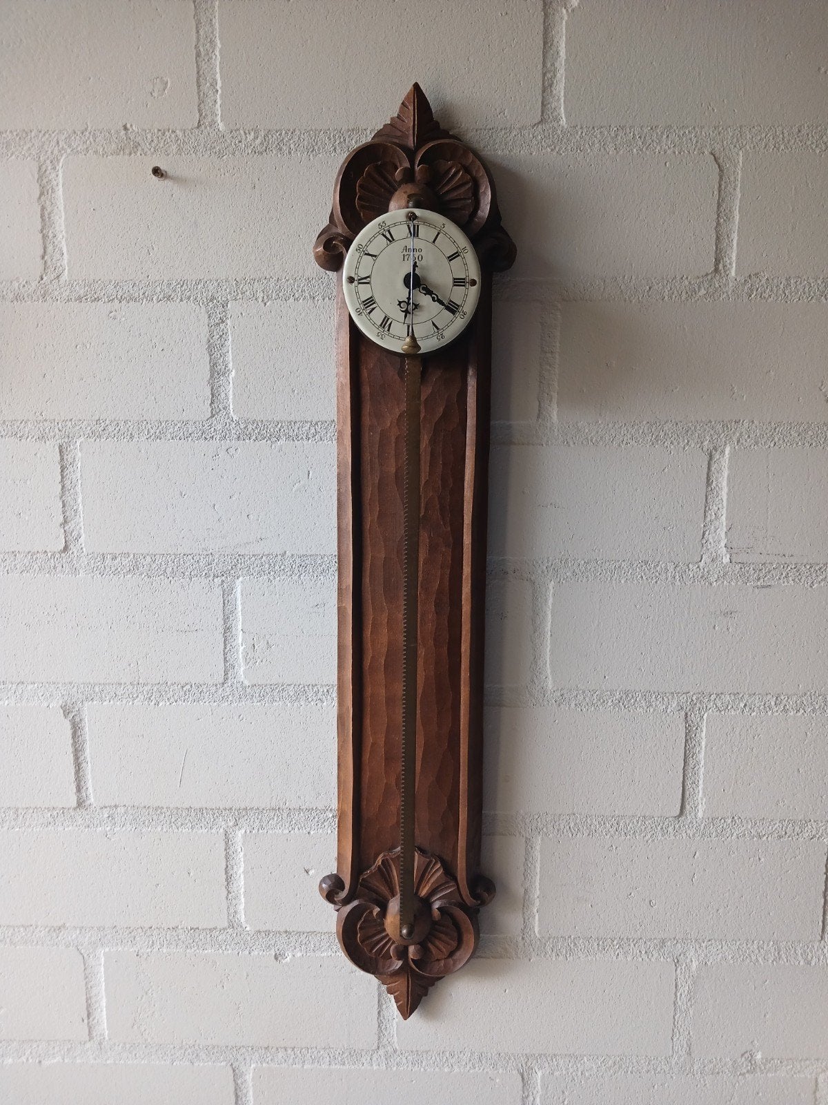 Antieke houten wandklok - Anno 1750, Ophalen of Verzenden