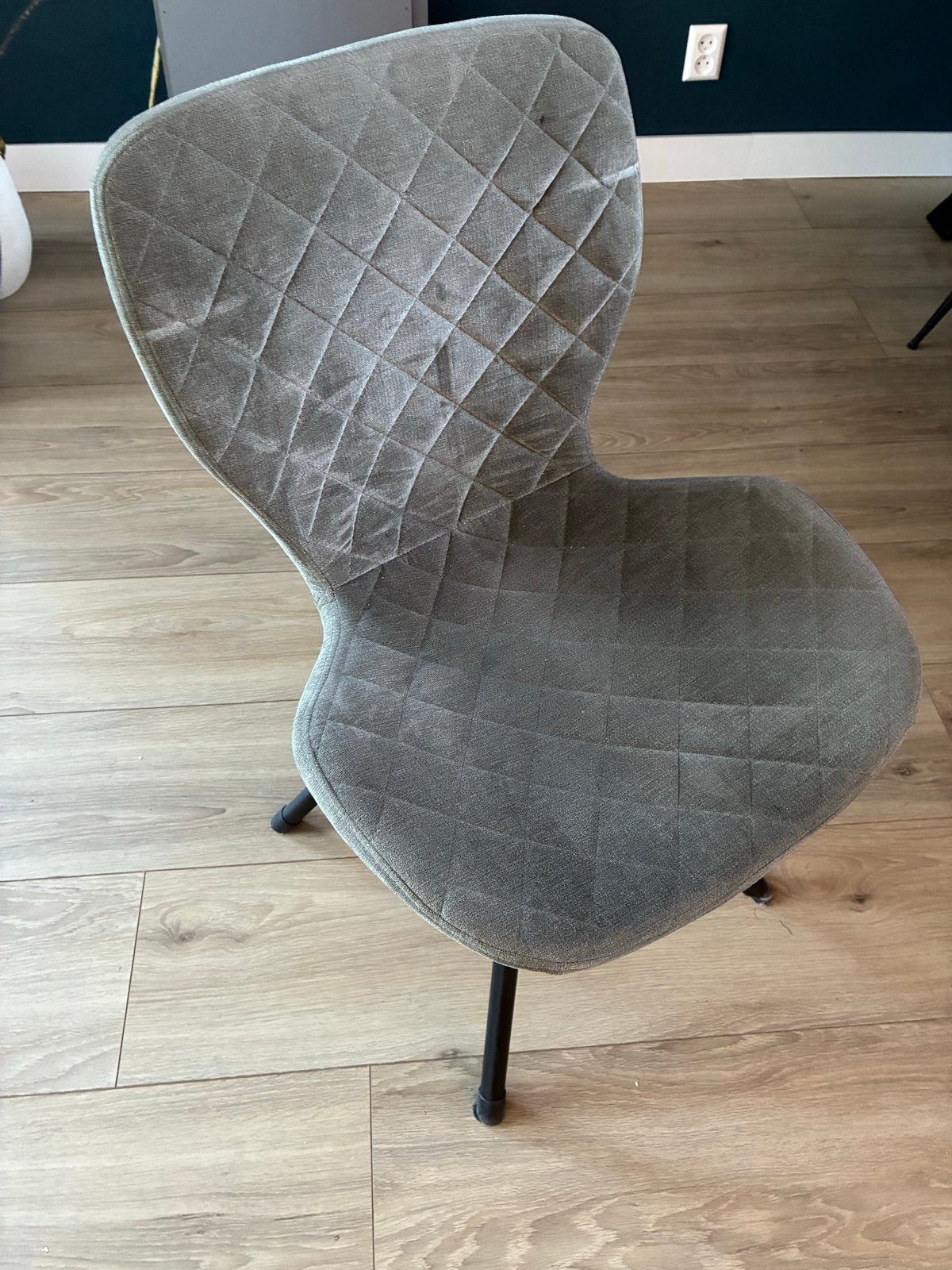 4x Eetkamerstoelen - Grijs, Ophalen, Gebruikt, Vier, Stof