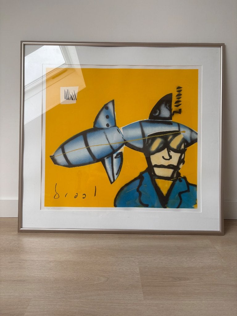 Herman Brood, Rocket Scientist, Ophalen, Zeefdruk, Overige onderwerpen, Gesigneerd in de plaat