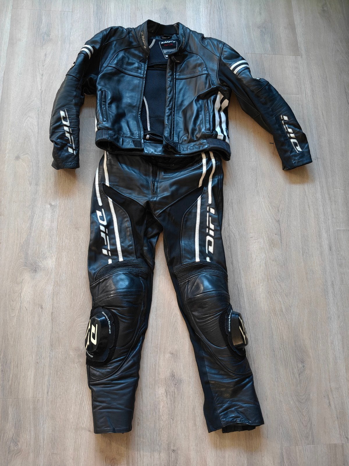 Difi Leren Motorpak - Jas en Broek (Maat 50/52), Difi, Ophalen of Verzenden, Tweedehands, Heren
