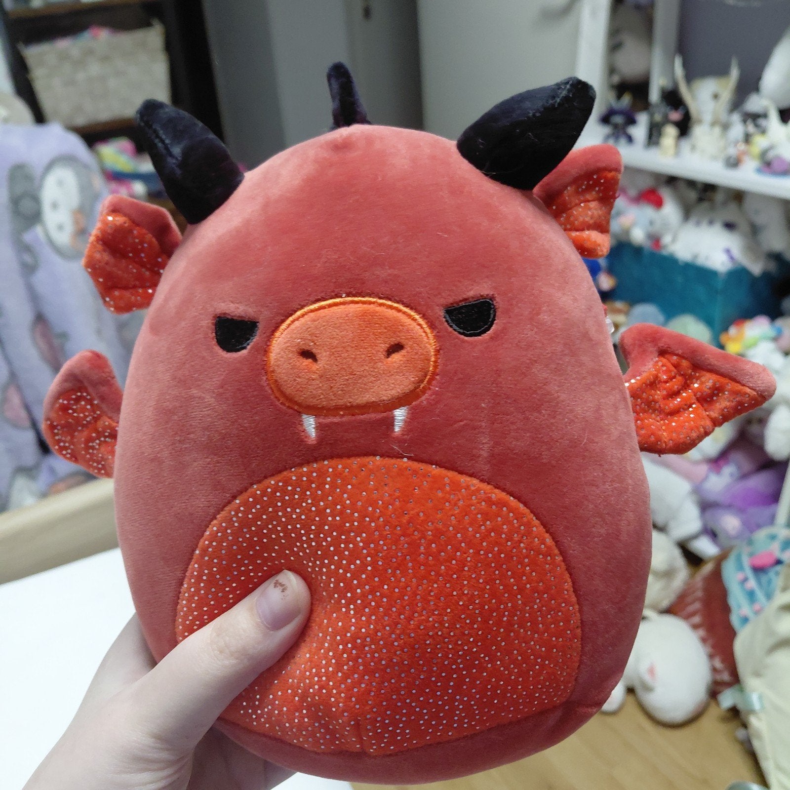 Original Squishmallow - Salami the Dragon - 20 cm, Overige karakters, Overige typen, Nieuw, Ophalen of Verzenden