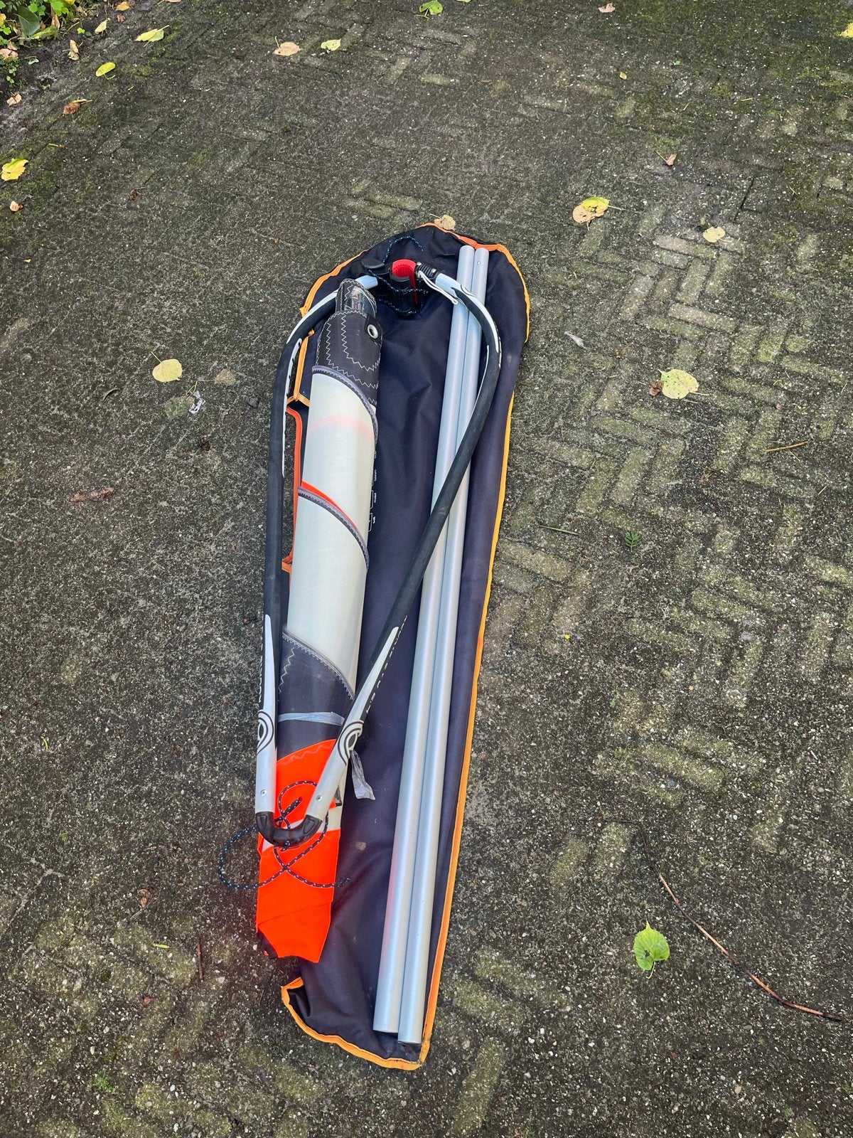 Windsurf Complete Kinder Rig Unifiber Rookie Monofilm 2.4 m2, Watersport en Boten, Windsurfen, Gebruikt, Met giek, Minder dan 3.5 m²