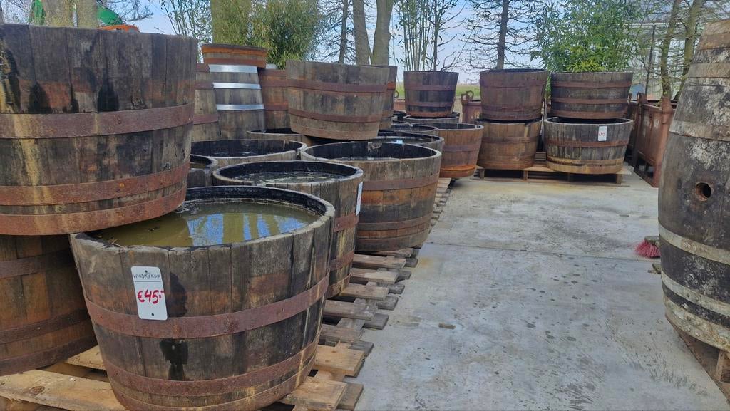 OPRUIMING regenton wijnvat whisky vat, Rond, Nieuw, Ophalen of Verzenden, Balkon