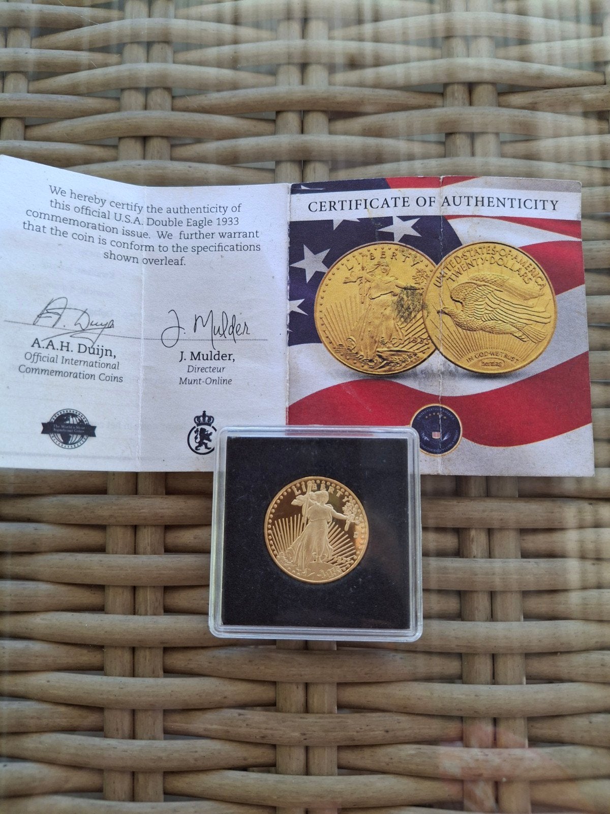 Double Eagle munt met certificaat, Ophalen of Verzenden, Goud