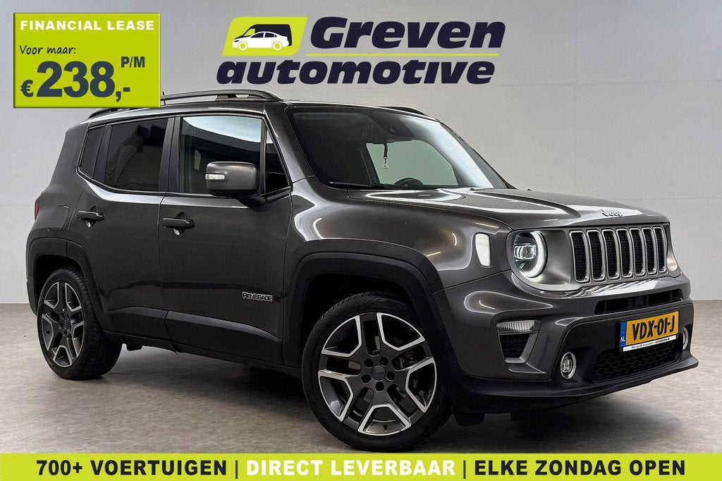 Jeep Renegade 1.3T Limited 151PK | Grijs Kenteken | VAN | Ca, Auto's, Bestelauto's, Bedrijf, Te koop, ABS, Achteruitrijcamera