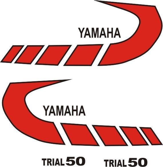 Yamaha TY 50 Tank- en zijpaneelstickers, Ophalen of Verzenden, Zo goed als nieuw, Tank, Yamaha