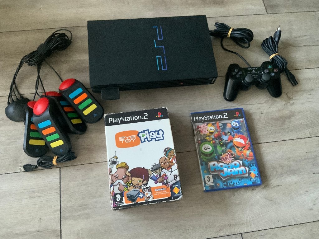 Playstation 2 Fat Console met Games en Controller - PS2, Gebruikt, Met games, Ophalen of Verzenden, Met 1 controller