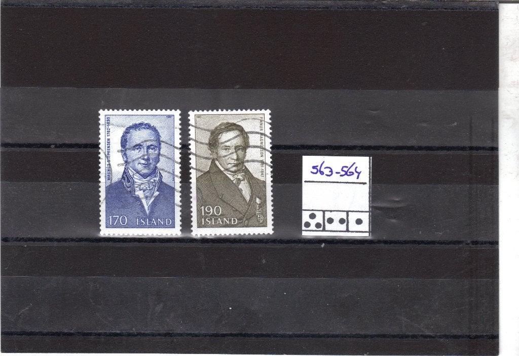 IJsland Mi 563-564 gest, Ophalen of Verzenden, IJsland, Gestempeld