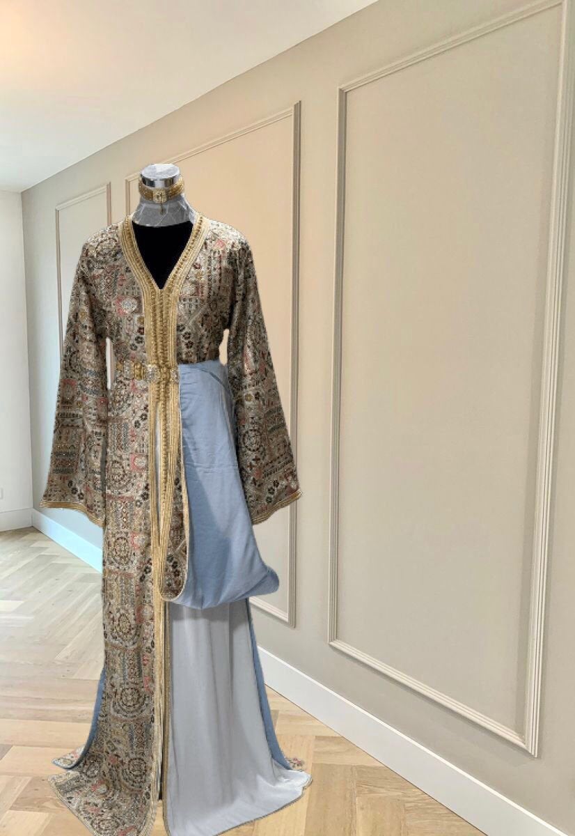 Marokkaanse jurk te huur takchita/caftan, Ophalen, Zo goed als nieuw, Maat 38/40 (M), Overige typen