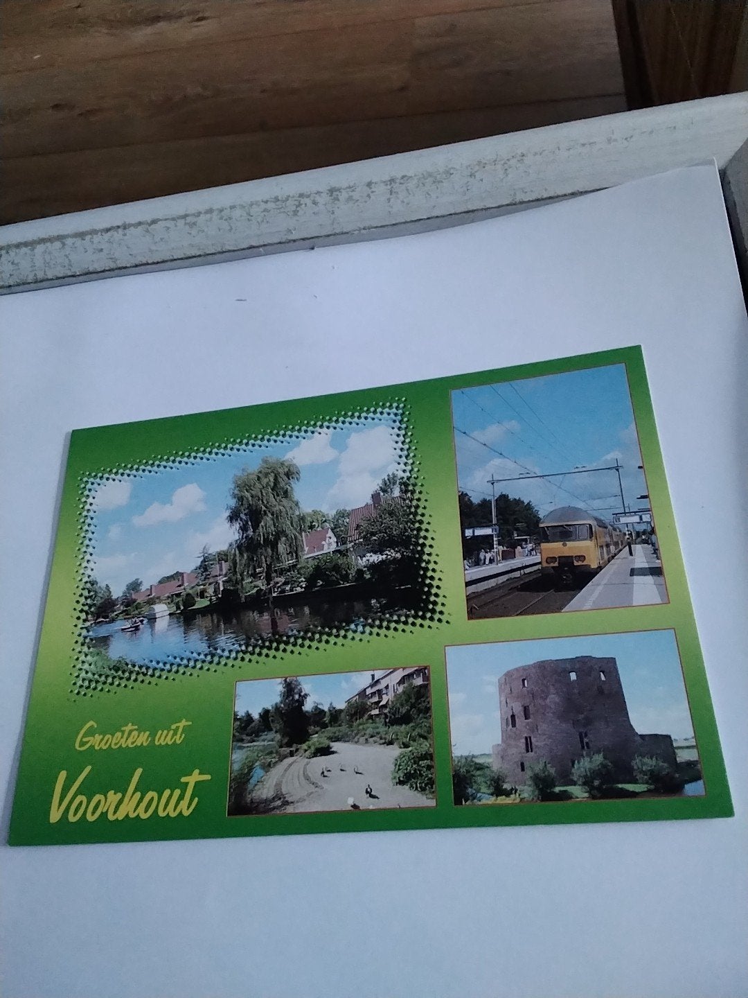 Ansichtkaart Groeten uit Voorhout - Trein, Dorpsgezicht, Ophalen of Verzenden