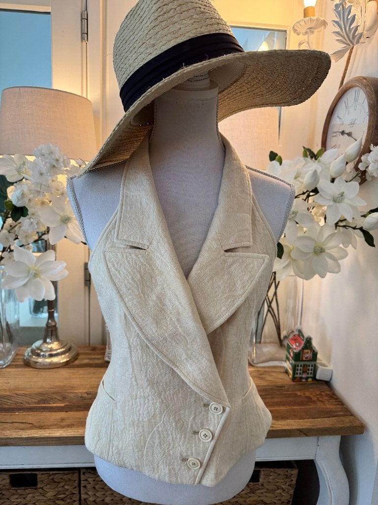 Nieuw Crème-Beige gilet/vestje Erny van Reijmersdal, 38/M,, Maat 38/40 (M), Verzenden, Beige, Nieuw