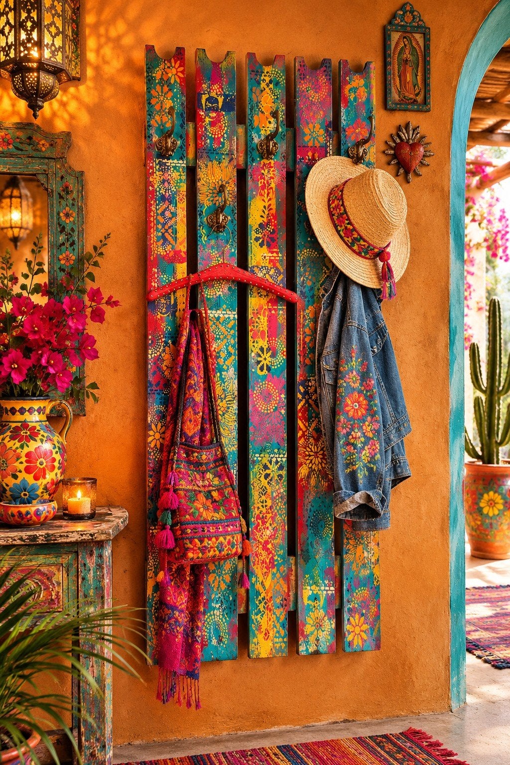 Boho/Mexicaans/Kapstok/Wandrek, Ophalen of Verzenden