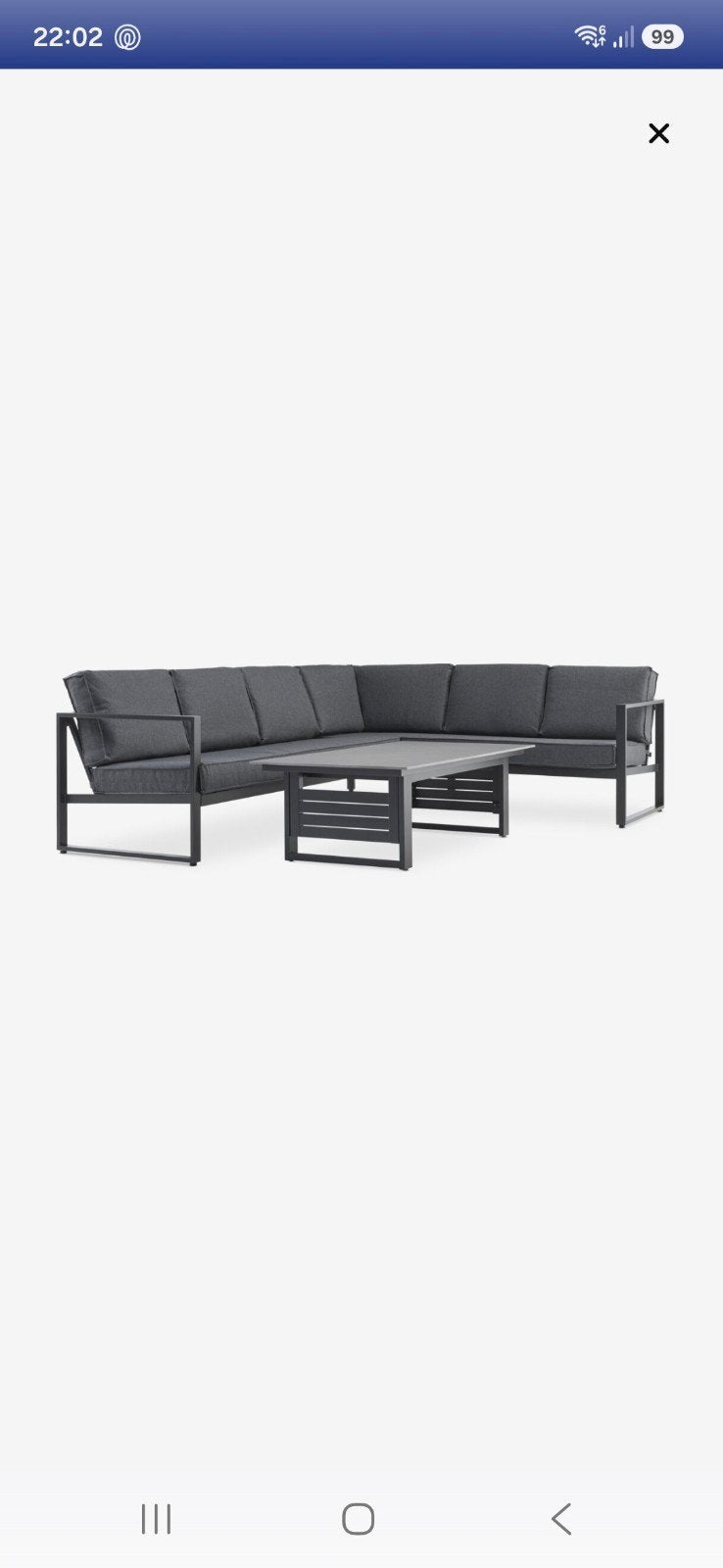 Loungebank Vonge JYSK - Comfortabel en stijlvol, Ophalen, 6 zitplaatsen, Aluminium, Zo goed als nieuw