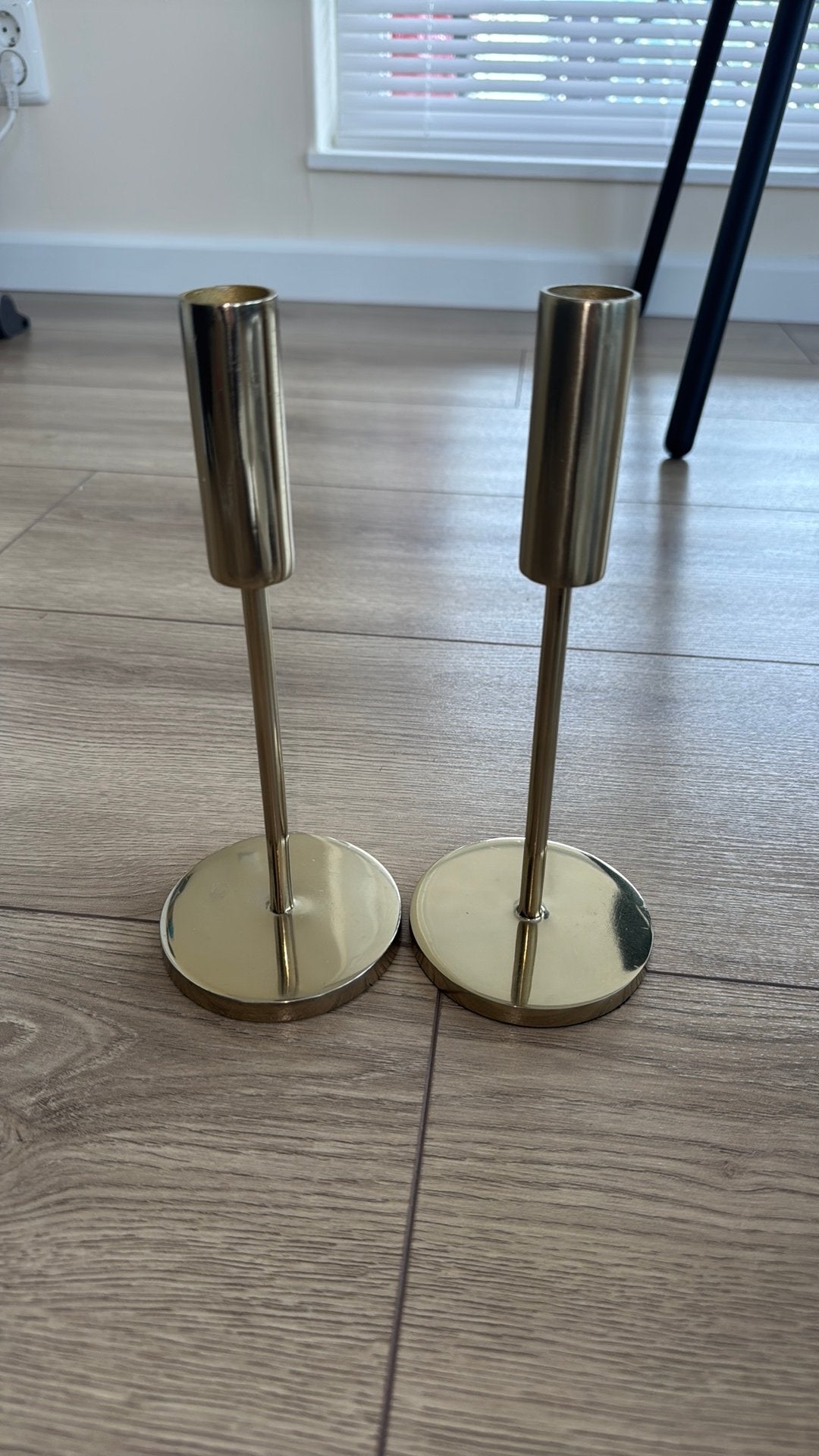 Goude kandelaar, Huis en Inrichting, Ophalen, Zo goed als nieuw, Goud, Kandelaar
