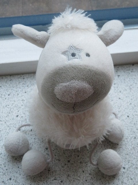 Lief wit schaapje / schaap van Prenatal zilveren ster om, Overige typen, Ophalen of Verzenden, Zo goed als nieuw, Met label