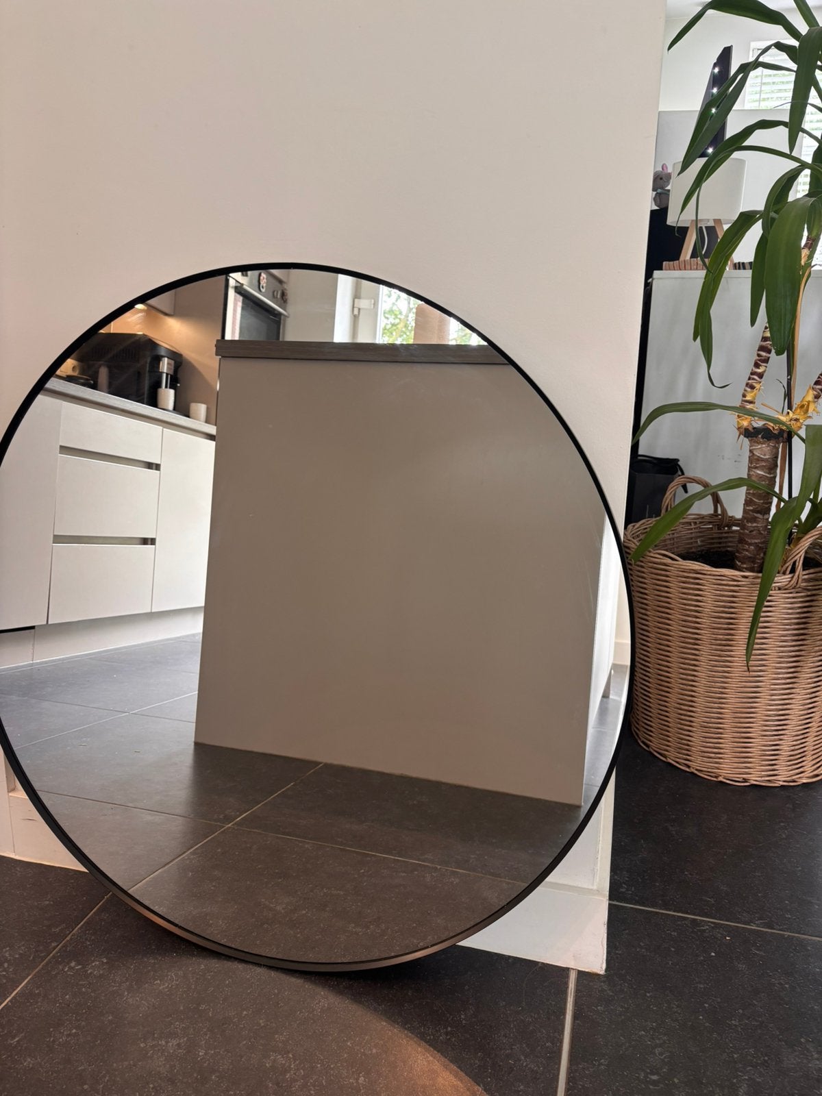 Ronde Ikea spiegel ø80cm, Huis en Inrichting, Woonaccessoires | Spiegels, Ophalen, Minder dan 50 cm, Rond, Zo goed als nieuw