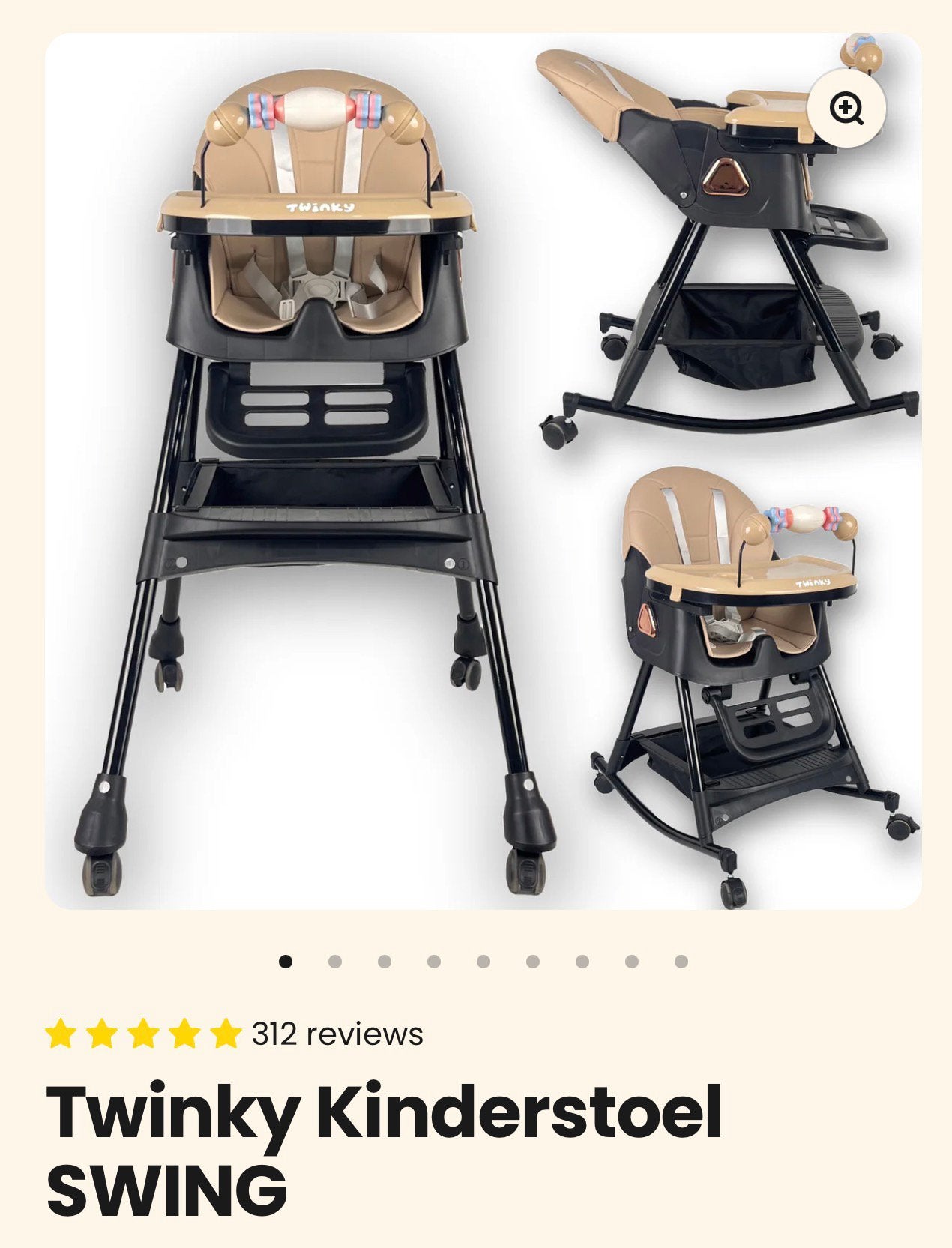 Twinky swing, Kinderen en Baby's, Kinderstoelen, Ophalen, Nieuw, Meegroeistoel, Gordel(s)