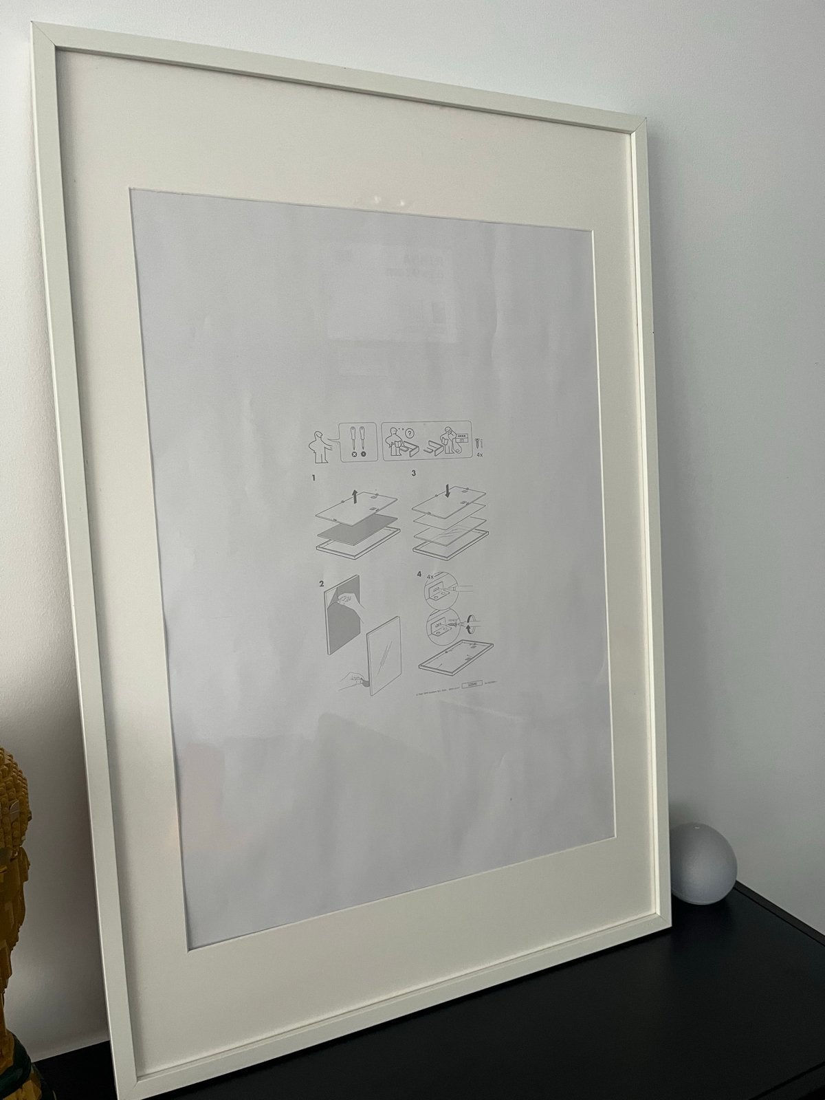 IKEA RIBBA fotolijst wit 61x91 cm, Huis en Inrichting, Woonaccessoires | Lijsten, Ophalen, Zo goed als nieuw, Fotolijst, Met glas