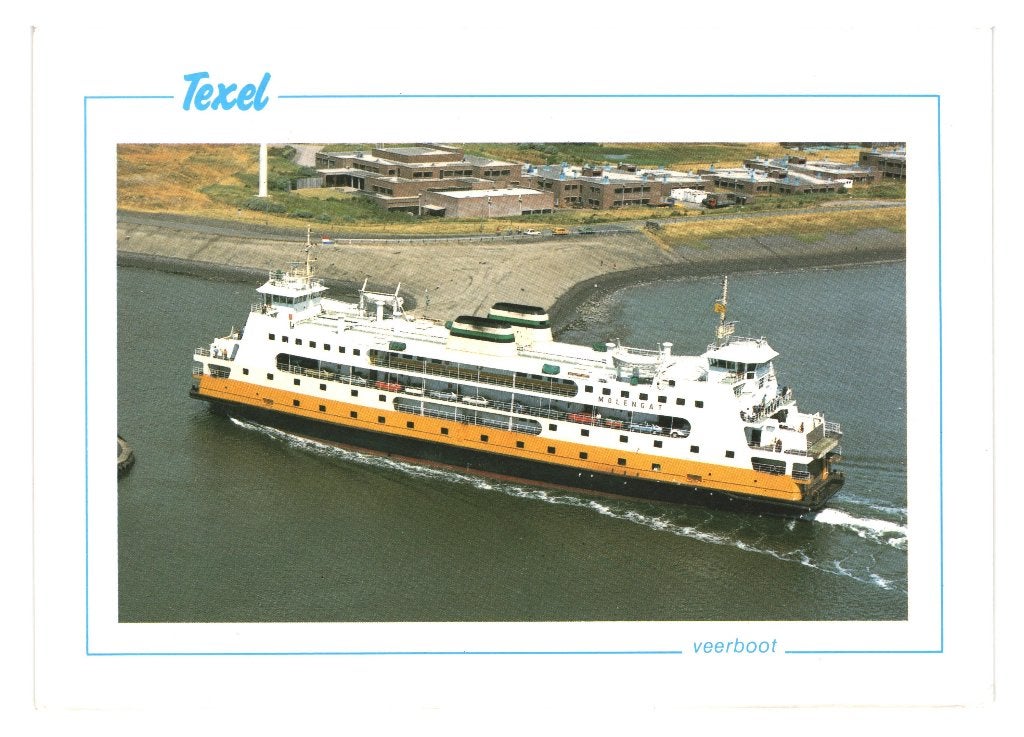 988238 Texel Veerboot Molengat Gelopen zegel Het Puttertje, Ophalen of Verzenden, 1980 tot heden, Gelopen, Waddeneilanden