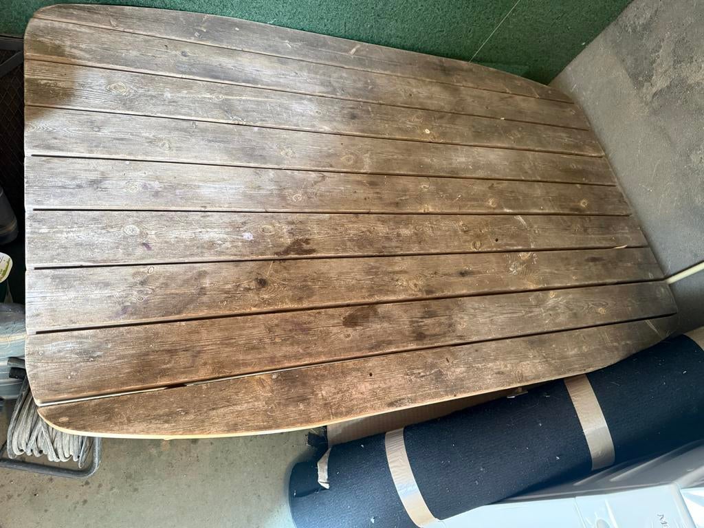 Grenen tuintafel, Tuin en Terras, Tuintafels, Ophalen, Gebruikt, Rechthoekig, Hout