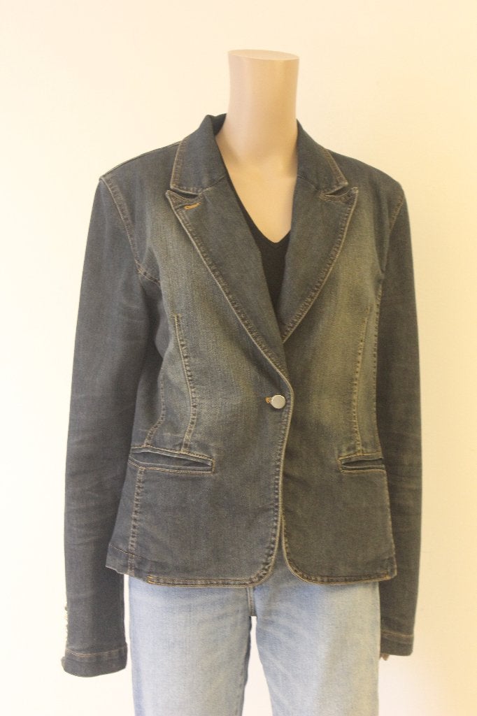 Erny van Reijmersdal jeans colbert maat 46, Blauw, ., Maat 46/48 (XL) of groter, Ophalen of Verzenden