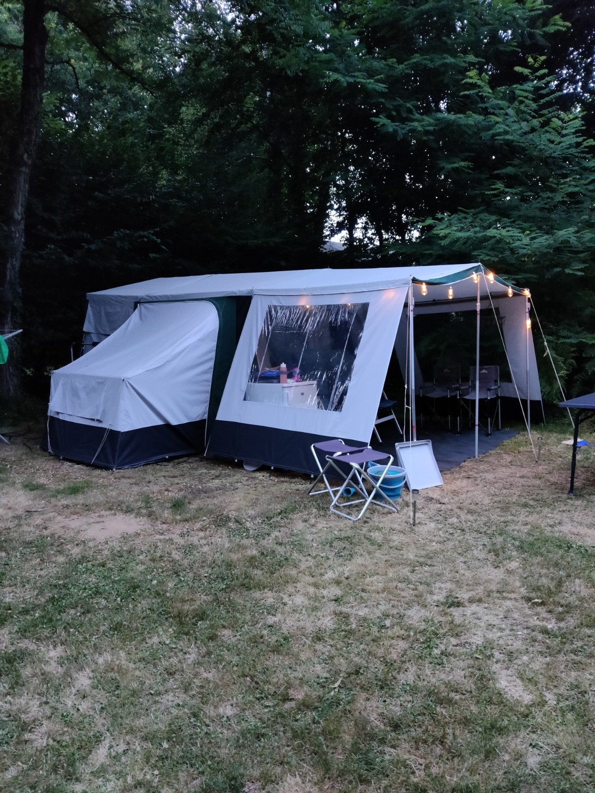 Complete nette Keizer Weekender tenttrailer / vouwwagen, Ophalen, Grijs, Keizer, Tot en met 4