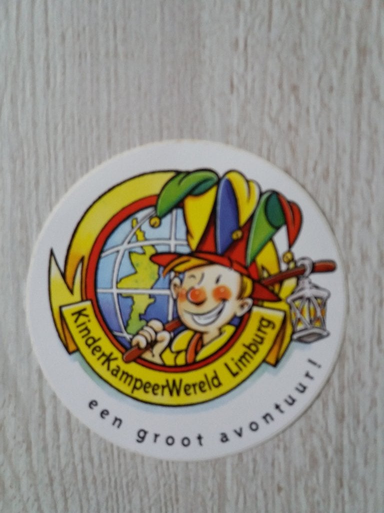 sticker KinderKampeerWereld Limburg een groot avontuur !, Ophalen of Verzenden, Zo goed als nieuw, Overige typen
