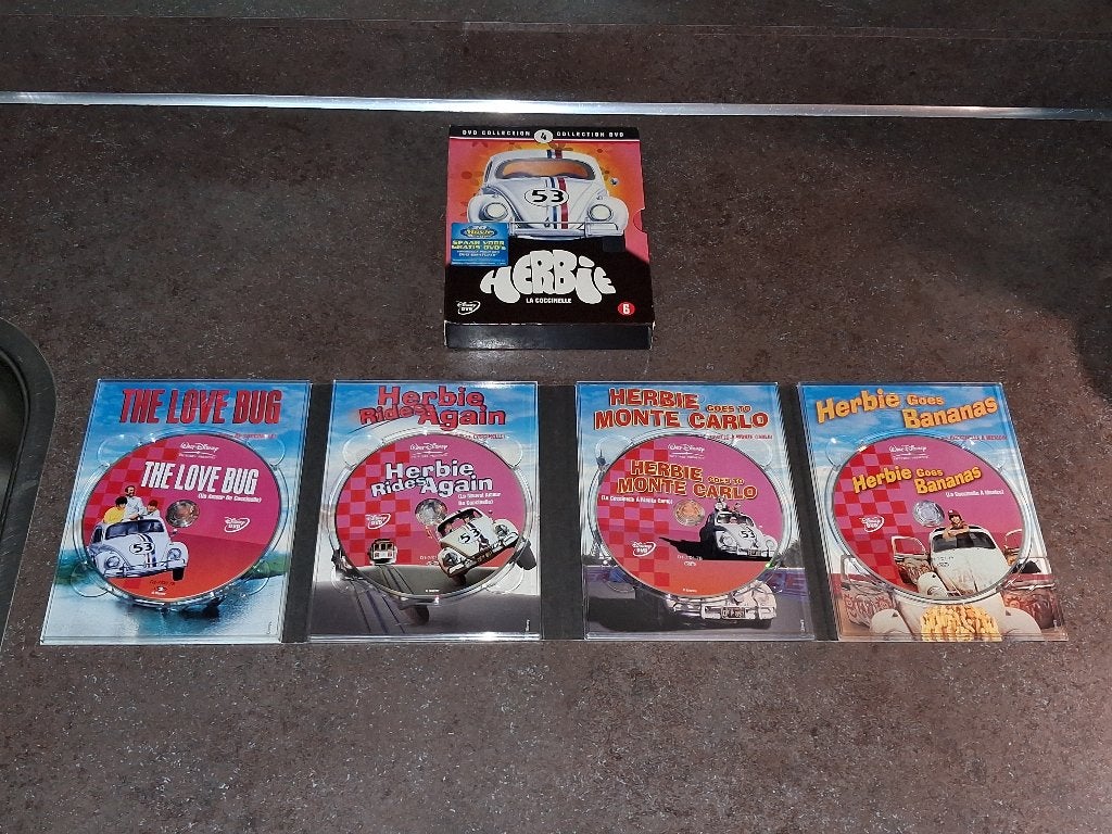 Herbie 4 dvd box, Alle leeftijden, Ophalen of Verzenden, Zo goed als nieuw, Komedie