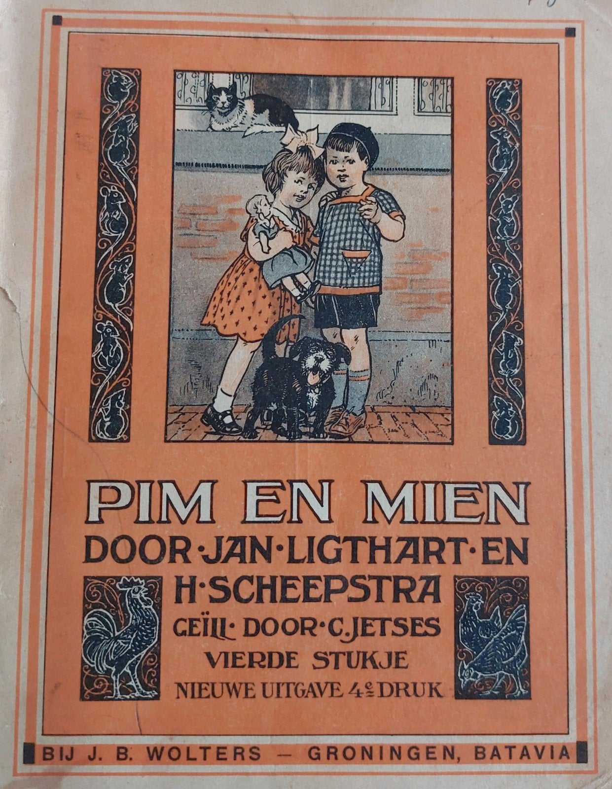Pim en Mien - Vierde Stukje (1941) - Jan Ligthart, Ophalen of Verzenden, Gelezen, Jan Ligthart en H. Scheepstra, Fictie algemeen
