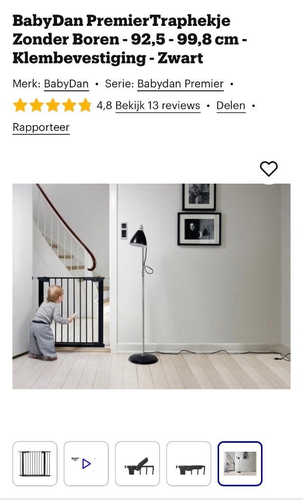 Traphekje zonder boren, Ophalen, Zo goed als nieuw, Klemhekje, Metaal of IJzer