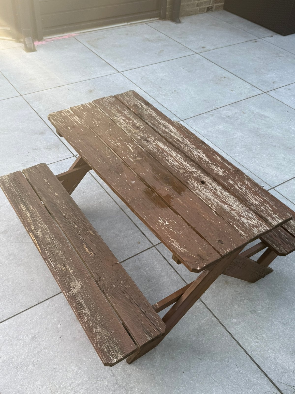 Picknicktafel gratis af te halen, Ophalen, Zo goed als nieuw, Rechthoekig, Hout