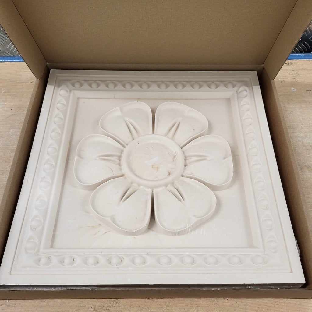 SUPER PRIJS! Elegant 3D gipsen plafondplaat 42cm x 42cm, Boho, Ophalen of Verzenden, Natuurlijk materiaal, 42 cm