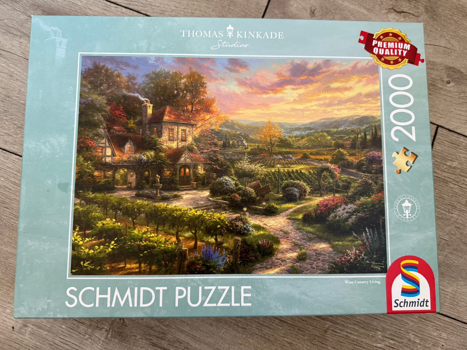 Schmidt Puzzel Thomas Kinkade Country Living 2000 Stukjes, Hobby en Vrije tijd, Denksport en Puzzels, Ophalen of Verzenden, Meer dan 1500 stukjes
