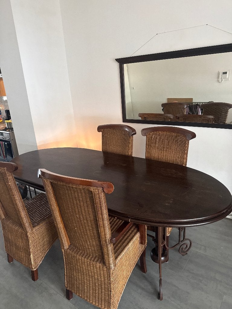 Eettafel, Huis en Inrichting, Ophalen, Gebruikt, 100 tot 150 cm, 200 cm of meer