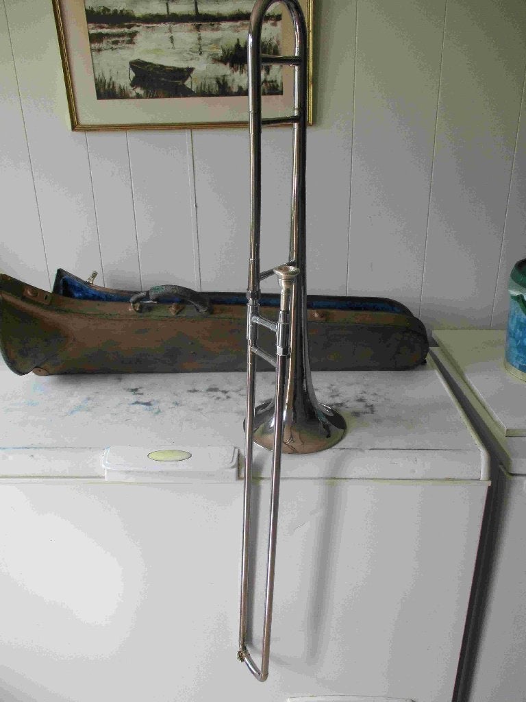 Trombone, Ophalen of Verzenden, Gebruikt, Tenor, Met koffer