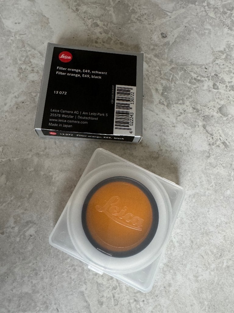 Leica filter orange E49 13072, Overige merken, Minder dan 50 mm, Ophalen of Verzenden, Zo goed als nieuw